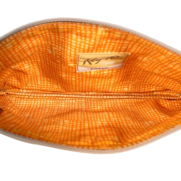 FOSSIL Keyper Ladybug Coated Canvas Zip Toiletry Cosmetic Makeup Pouch Case Bag - Picture 7 of 9